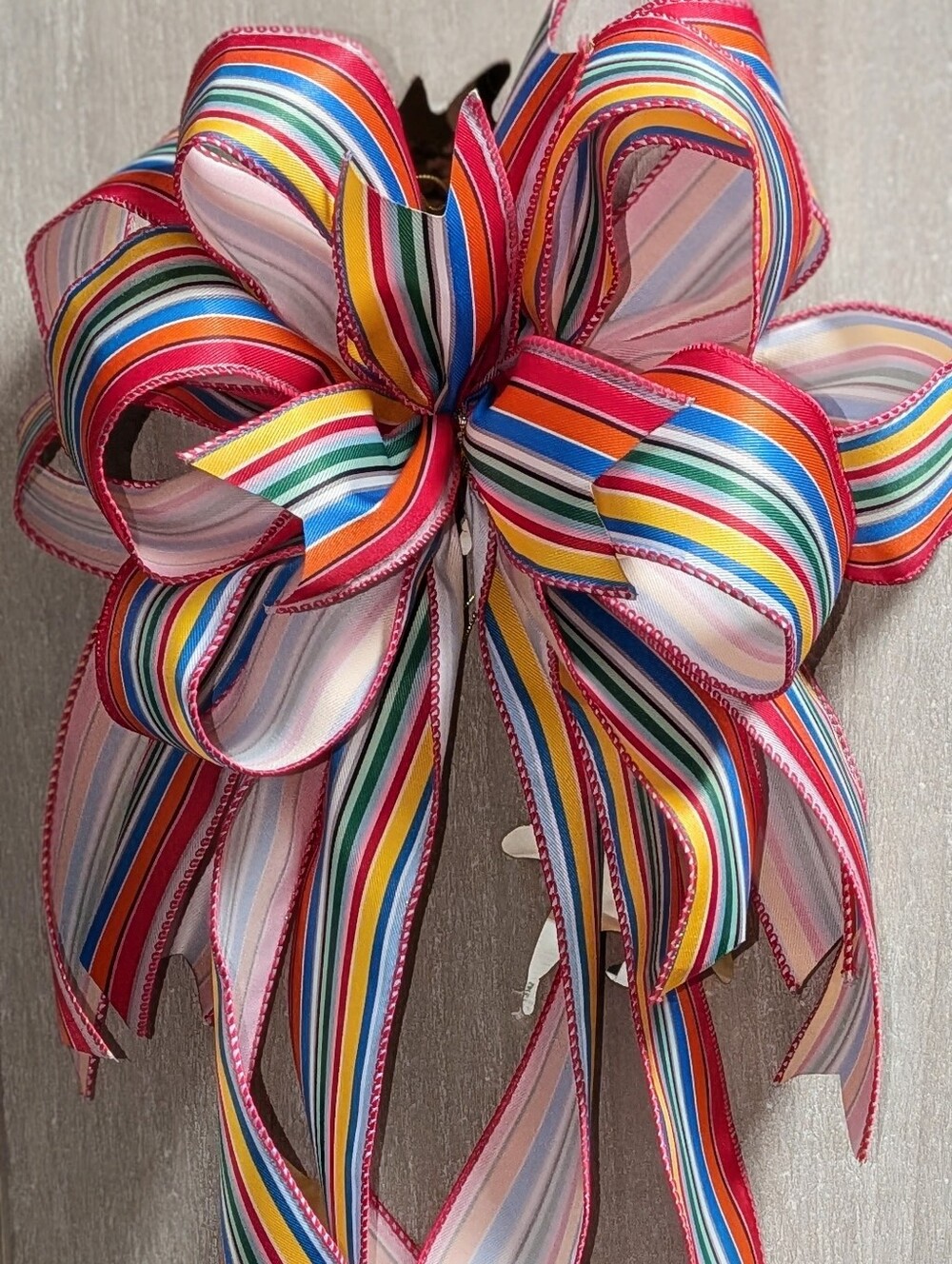Bright Rainbow Striped Decorative Bow Rainbow Mexican Party Decor